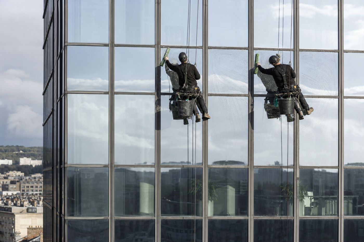 Glasgevel reinigen